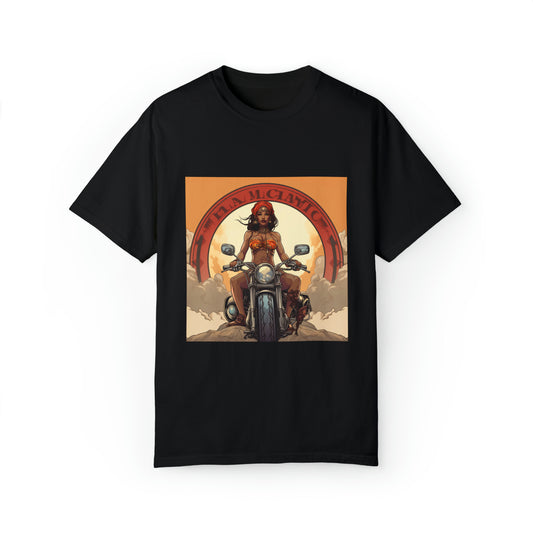 Urban Gypsy Motorcycle Goddess Unisex Black T-Shirt