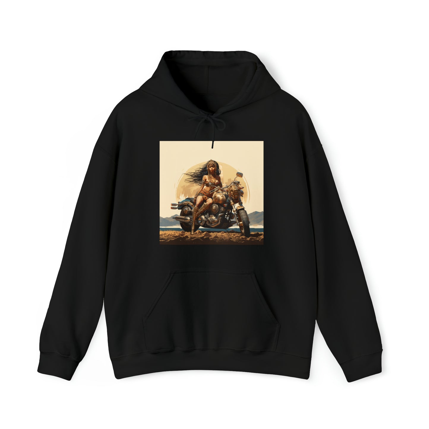 Bohemian Goddess Sheenah Motorcycle Unisex Hoodie Frontside - Unique Sweatshirt