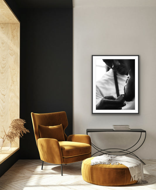 The Line Up – Fine Art Print | Black & White Barbershop Photography